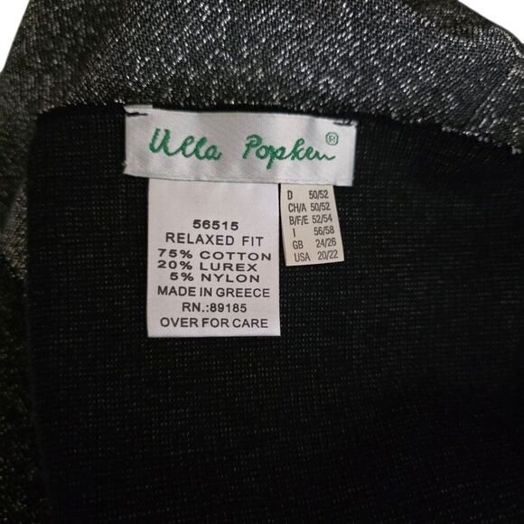 Ulla Popken Long Sleeve Asymmetrical Fashion Tunic Womens Size 20 22 Gray Silver - Picture 7 of 8